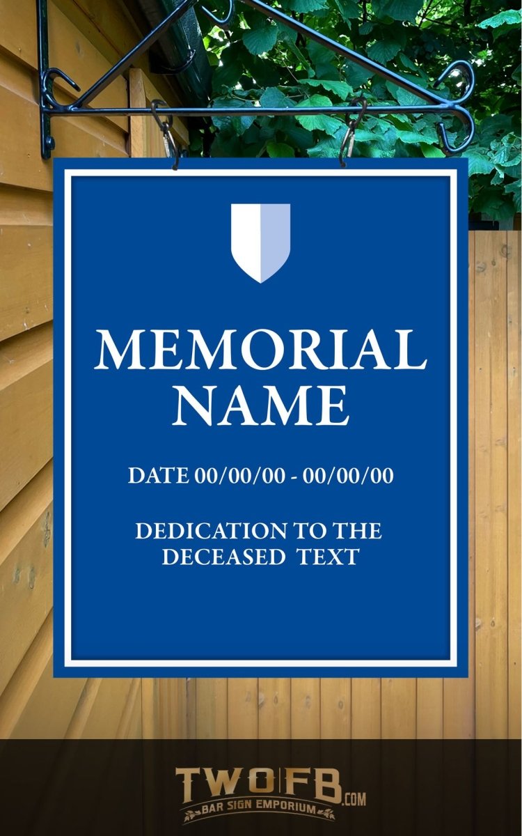 Memorial plaque Personalised Bar Sign Custom Signs from Twofb.com Hanging bar signs