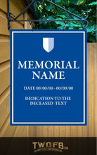 Load image into Gallery viewer, Memorial plaque Personalised Bar Sign Custom Signs from Twofb.com Hanging bar signs
