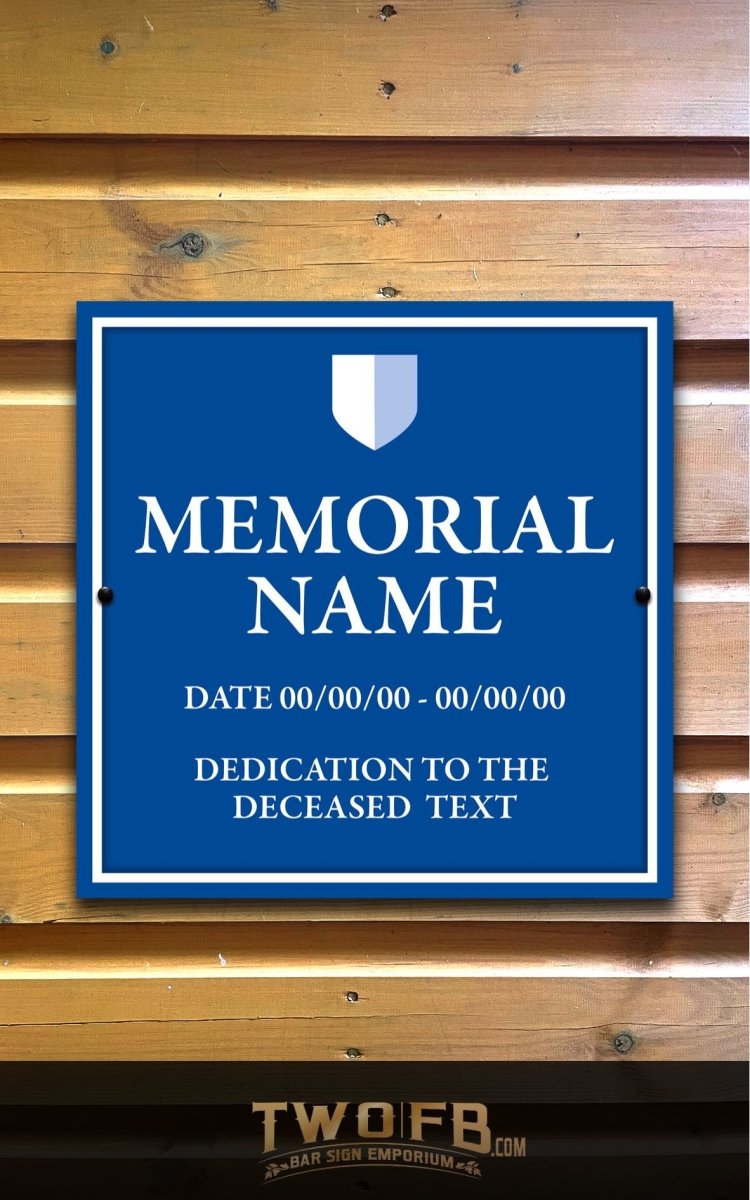 Memorial plaque Personalised Bar Sign Custom Signs from Twofb.com Garden pub signs