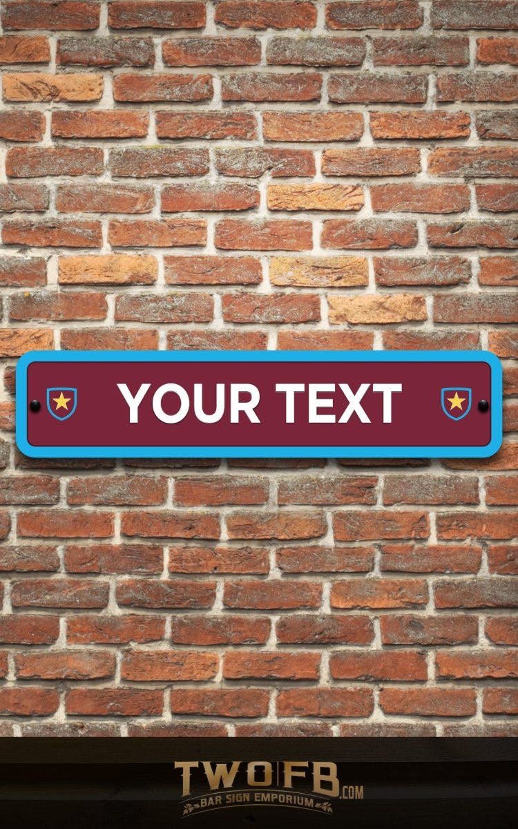 Modern Road Signs | Man Cave Sign | Pub Shed Sign |White on Claret