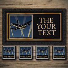 Load image into Gallery viewer, Lancater bomber bar runners, beer mats, personalised bar runner, bar coasters
