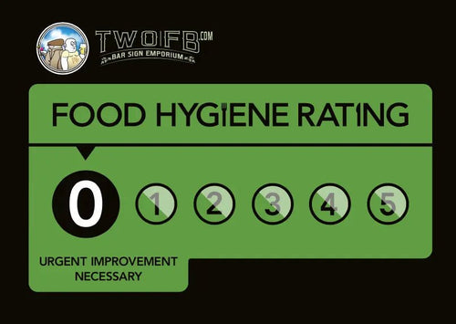 Novelty Bar Sign - Food Rating Bar Sticker Custom Signs from Twofb.com signs for bars