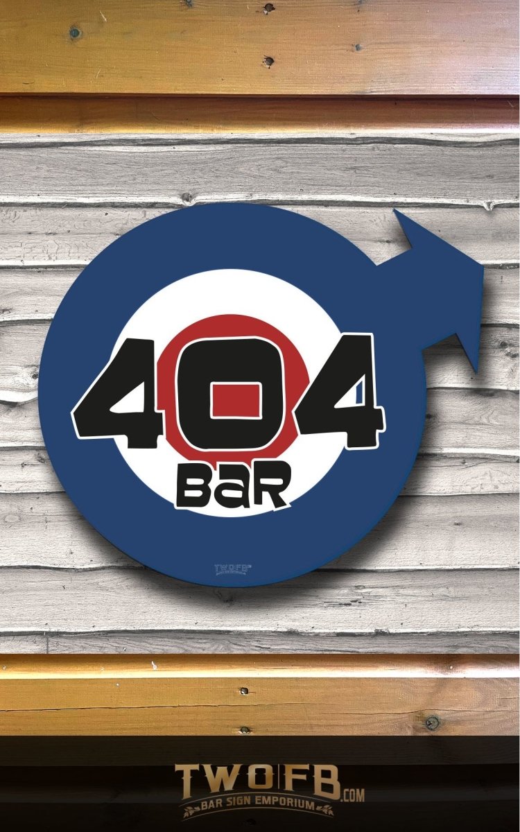 Official 404 Bar Lindos Bar Sign Custom Signs from Twofb.com signs for garden bars & Man Caves. Approved by Rob Moran