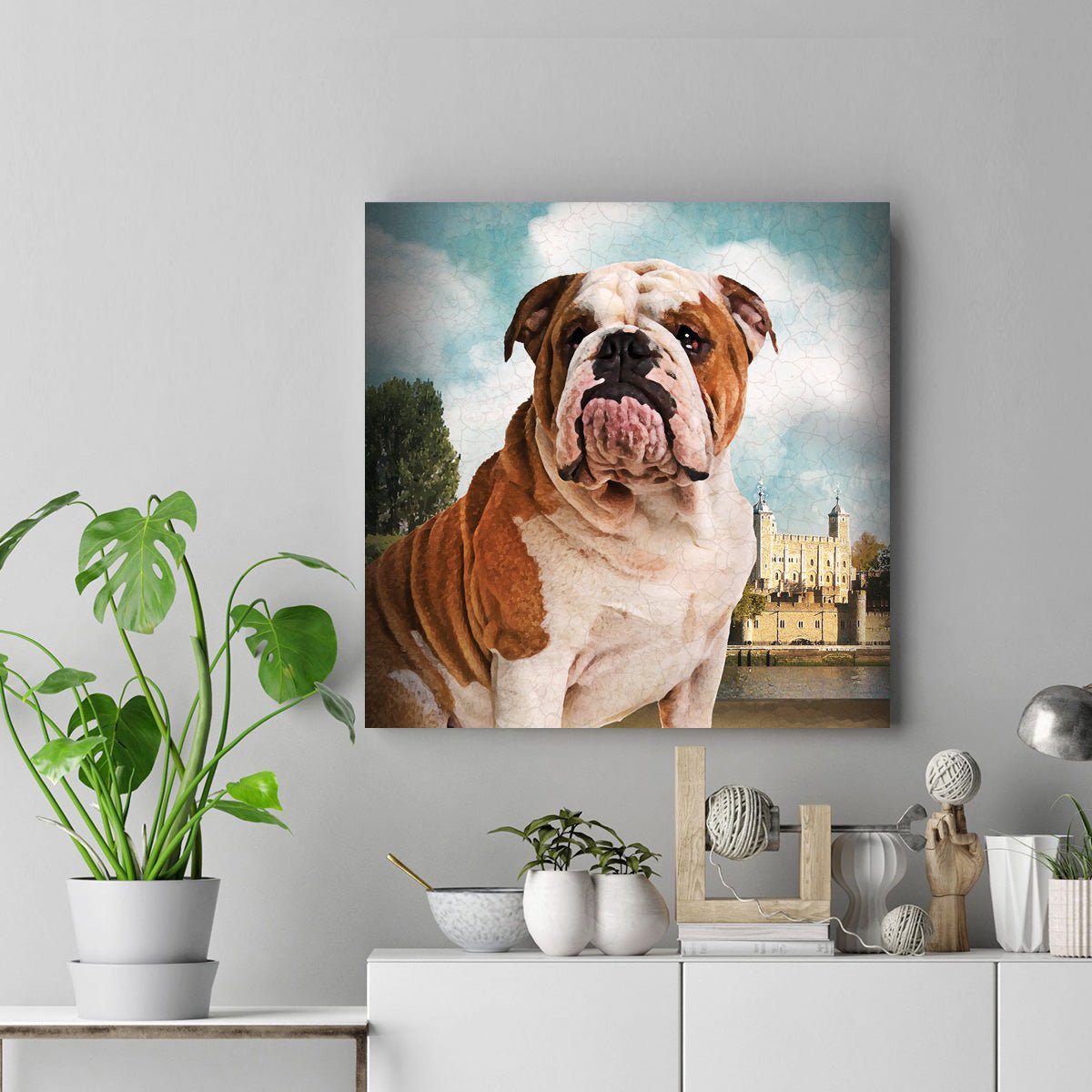 Old Bull Dog artwork on Canvas Custom Signs from Twofb.com signs for bars