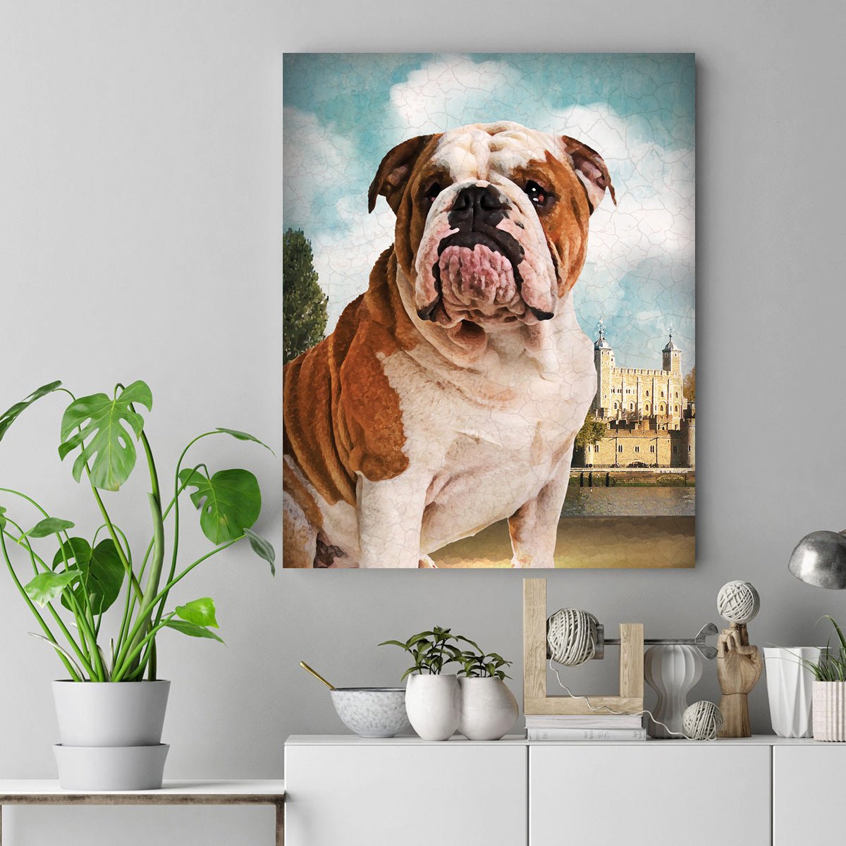 Old Bull Dog artwork on Canvas Custom Signs from Twofb.com signs for bars