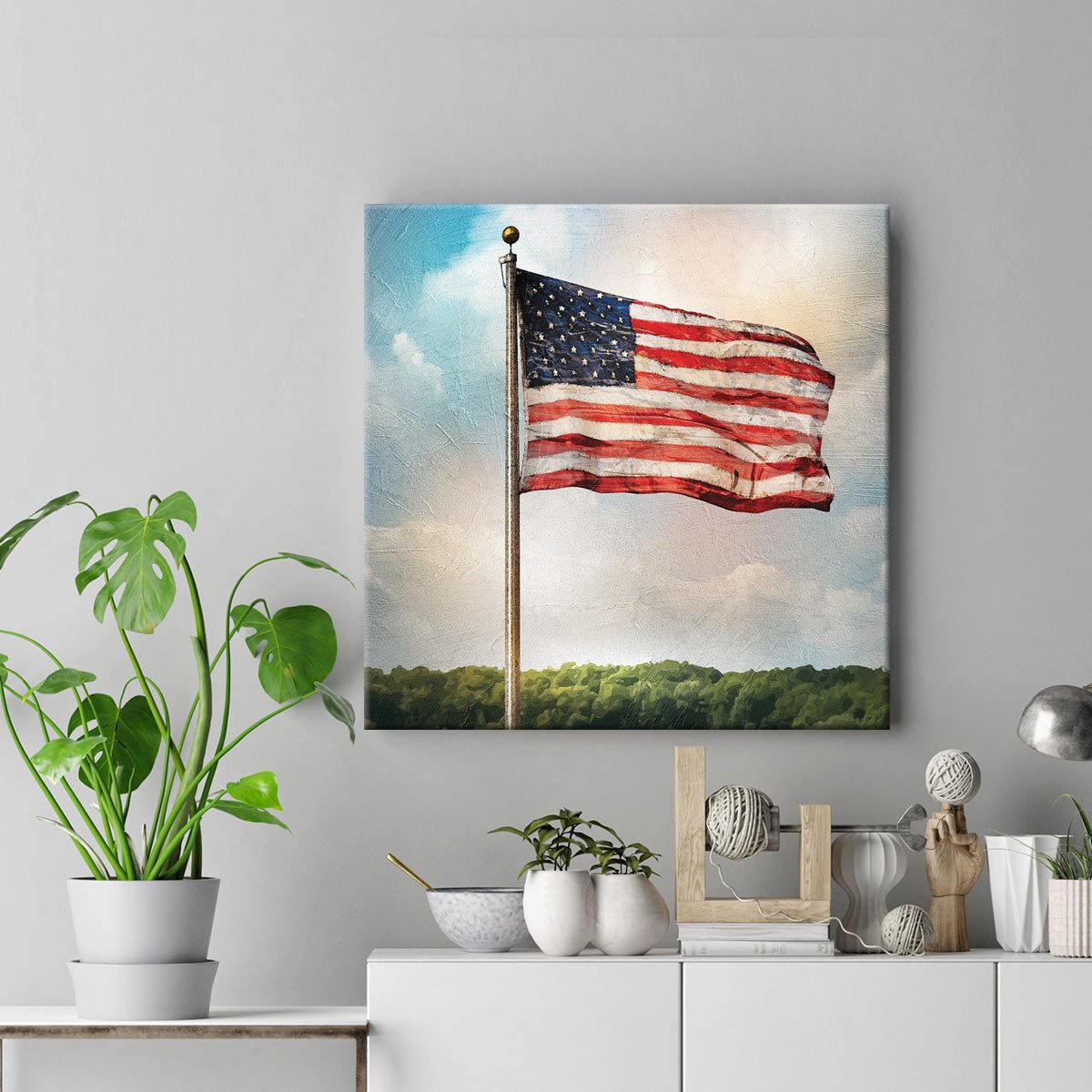 Old Glory artwork on Canvas Custom Signs from Twofb.com signs for bars