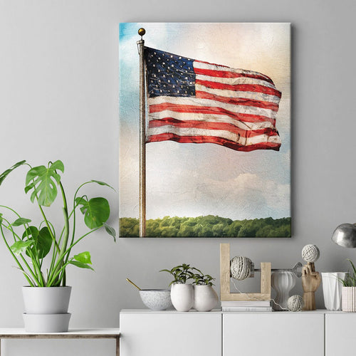 Old Glory artwork on Canvas Custom Signs from Twofb.com signs for bars