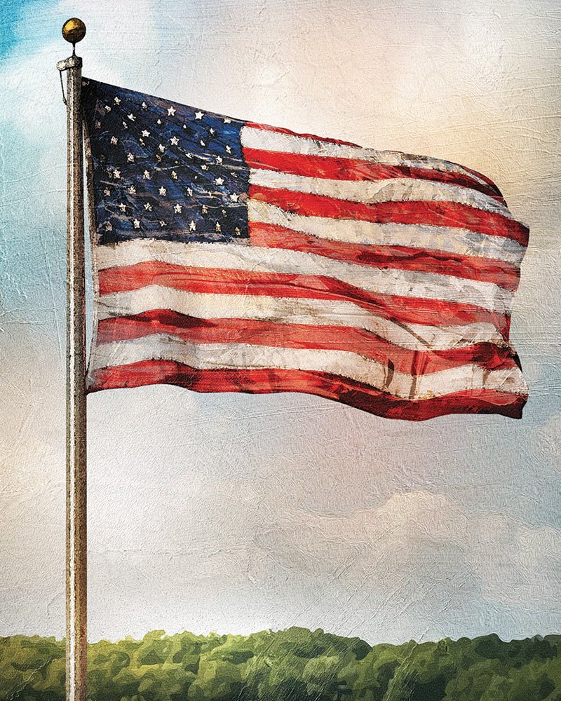 Old Glory artwork on Canvas Custom Signs from Twofb.com signs for bars