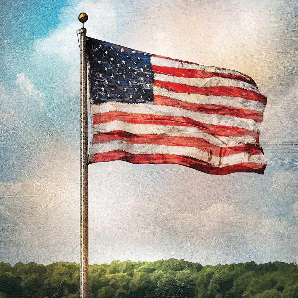 Old Glory artwork on Canvas Custom Signs from Twofb.com signs for bars