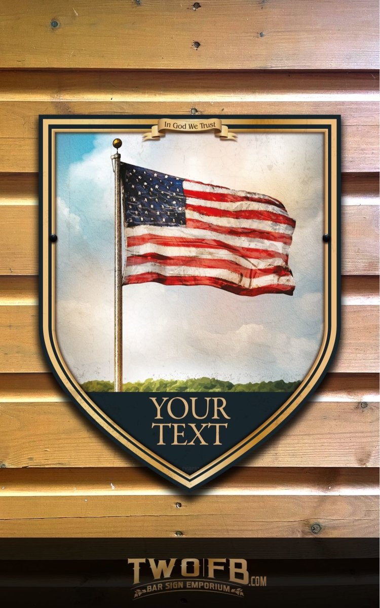 Old Glory Personalised Bar Sign Custom Signs from Twofb.com garden bar signs