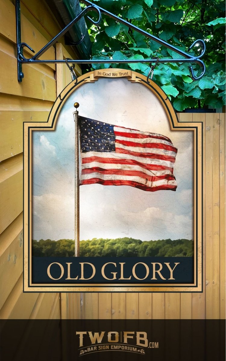 Old Glory | Personalised Bar Sign | Man Cave Sign | Stars & Stripes