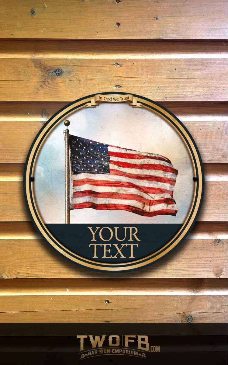 Old Glory Personalised Bar Sign Custom Signs from Twofb.com bar signs UK