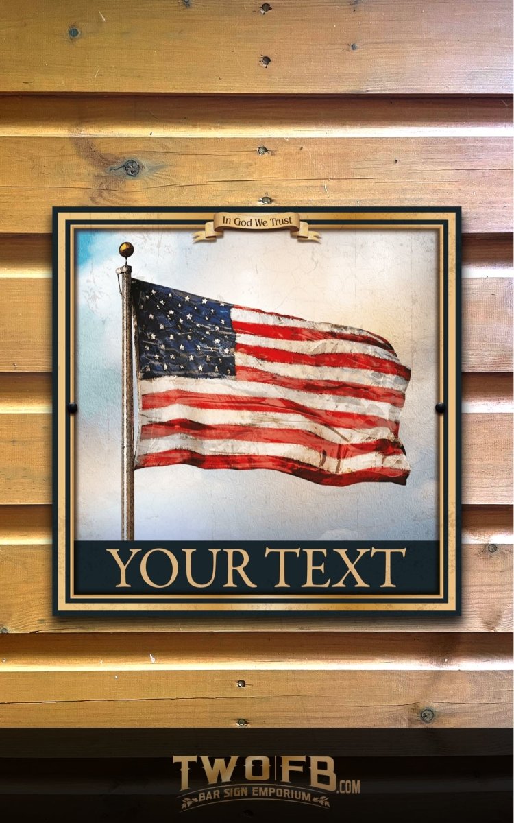 Old Glory Personalised Bar Sign Custom Signs from Twofb.com garden bar signs