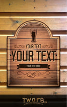 Load image into Gallery viewer, Old School Bar Personalised Bar Sign Custom Signs from Twofb.com Custom pub signs UK
