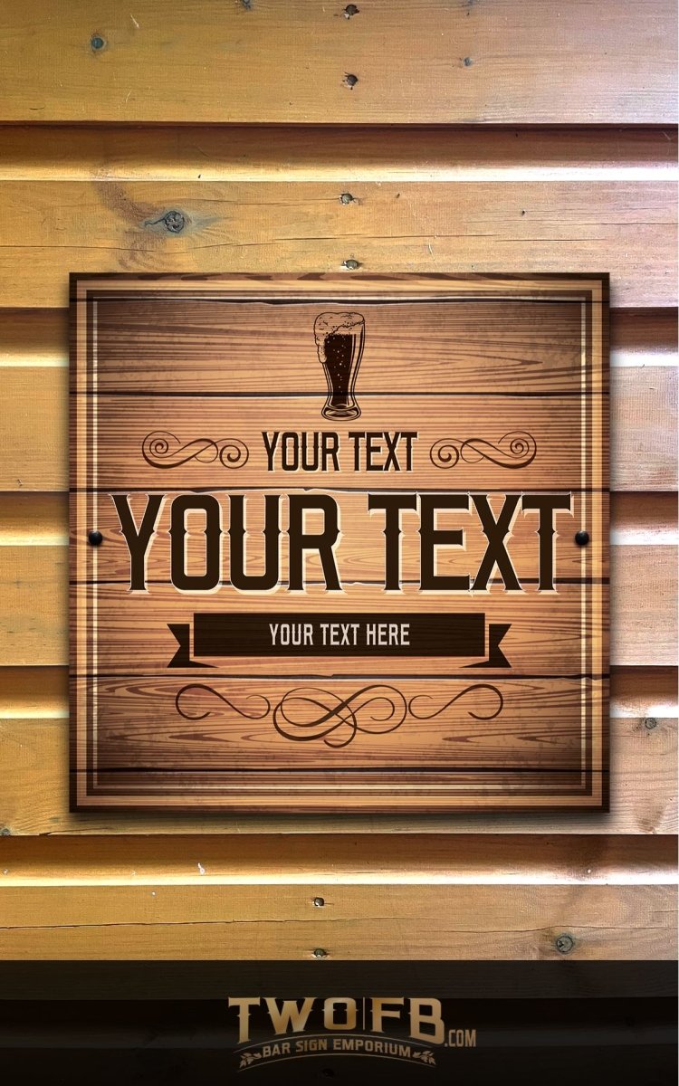 Old School Bar Personalised Bar Sign Custom Signs from Twofb.com bar signs UK