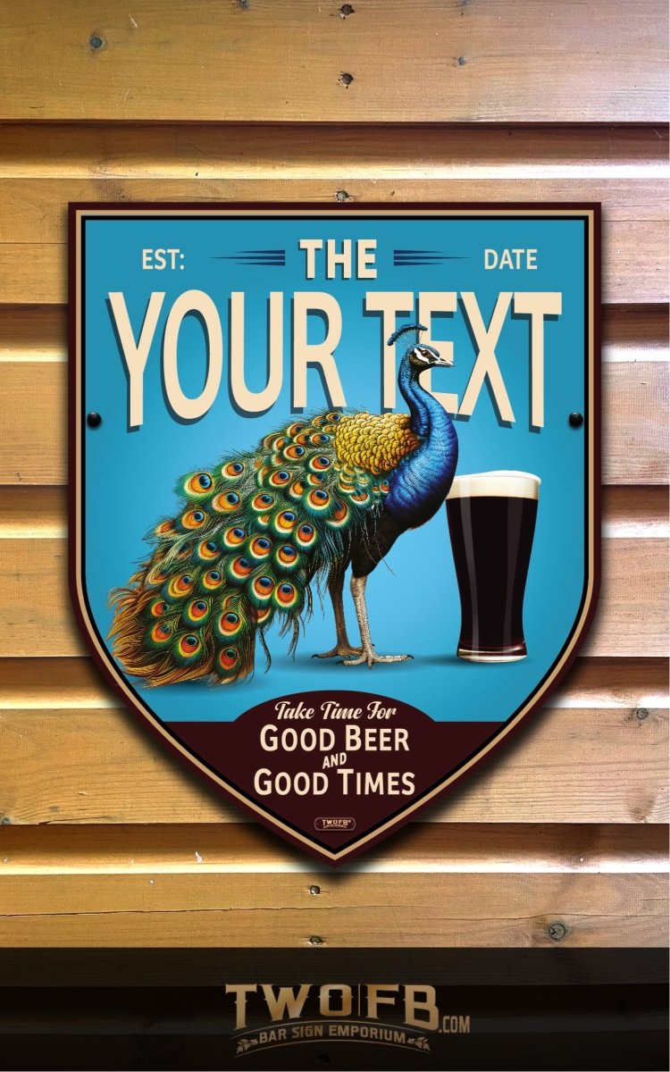 Peacock Inn | Vintage Bar Sign | Pub Signs | funny bar sign | Hanging Signs | Bar Sign