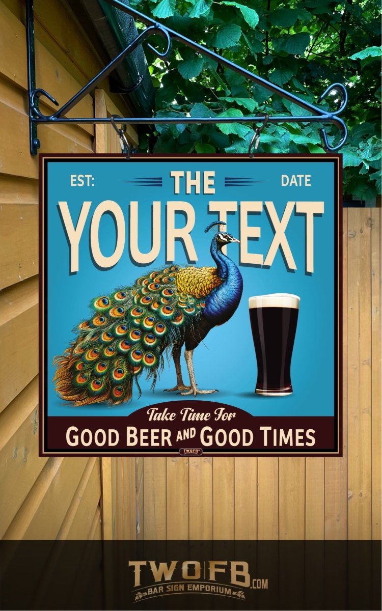 Peacock Inn | Vintage Bar Sign | Pub Signs | funny bar sign | Hanging Signs | Bar Sign