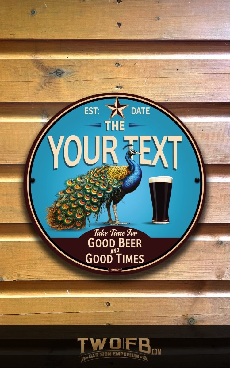 Peacock Inn | Vintage Bar Sign | Pub Signs | funny bar sign | Hanging Signs | Bar Sign