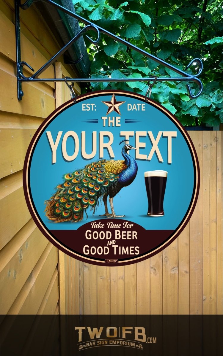 Peacock Inn | Personalised Bar Sign | Bar Signs – Two Fat Blokes Ltd