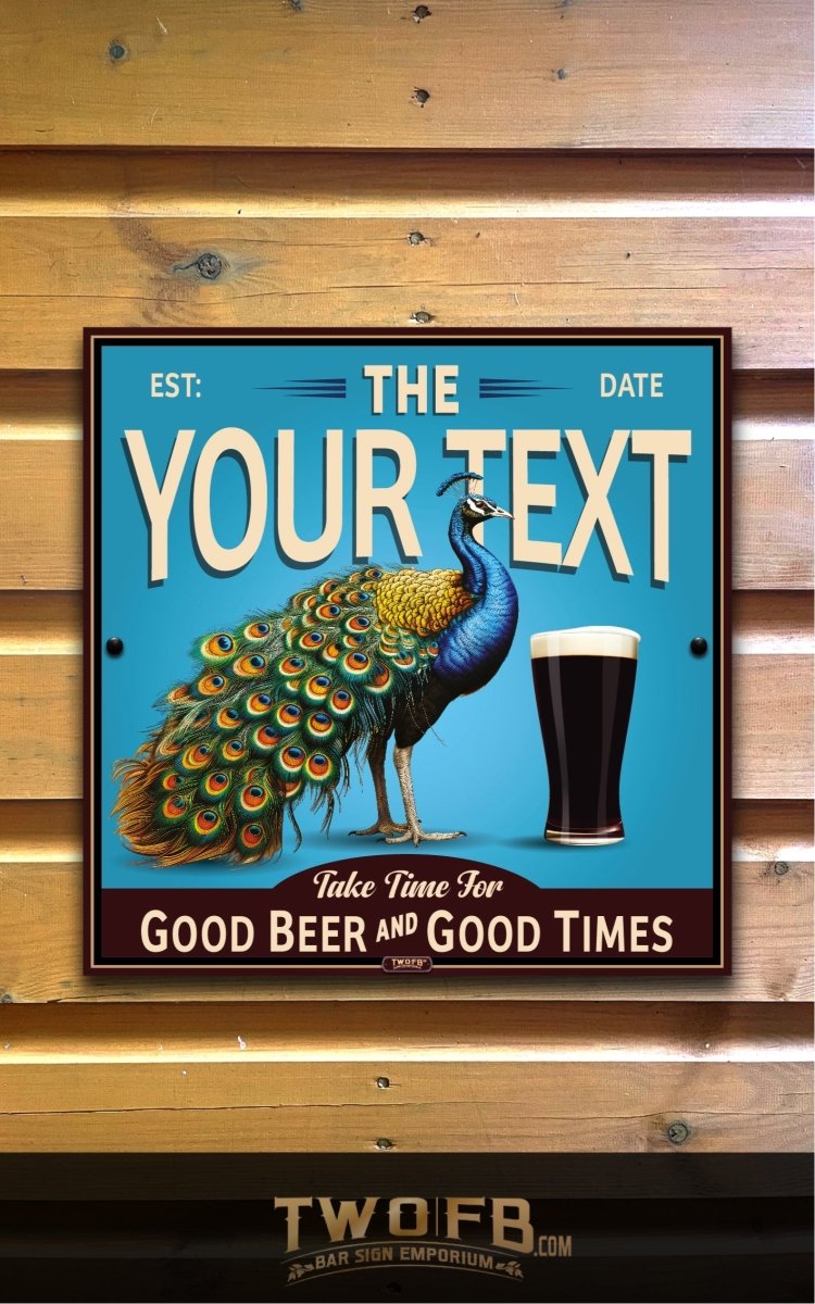 Peacock Inn | Vintage Bar Sign | Pub Signs | funny bar sign | Hanging Signs | Bar Sign