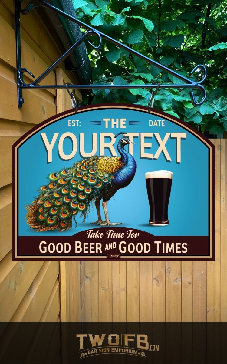 Peacock Inn | Vintage Bar Sign | Pub Signs | funny bar sign | Hanging Signs | Bar Sign