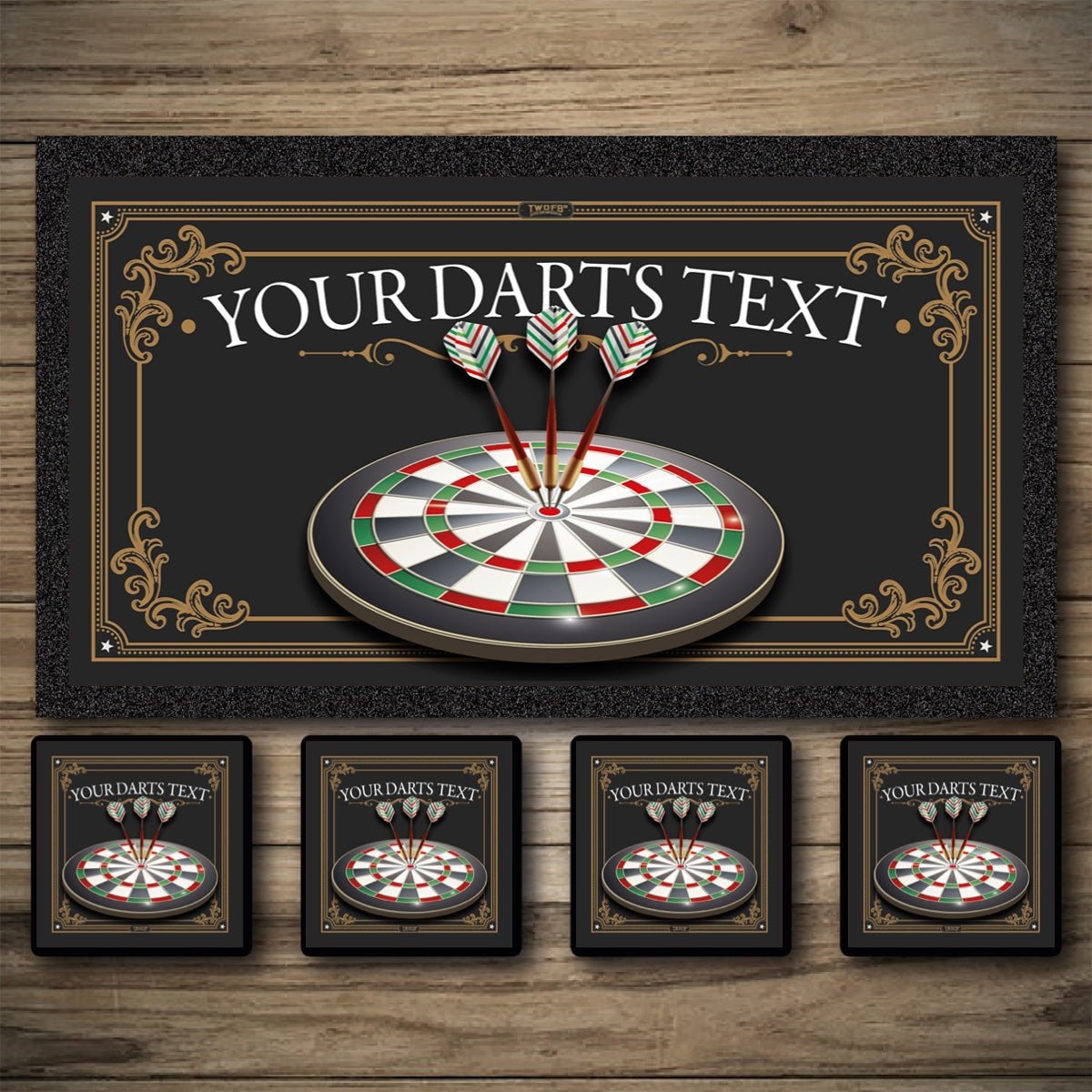 Beer Mats and Bar Runners from Two Fat Blokes. Add your bar name or pub shed name to personalise your Personalised Bar Mats, Drip Mats, Custom Bar Runners, and coasters.