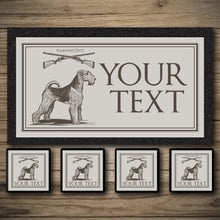 Load image into Gallery viewer, Personalised Bar Mats | Drip Mats | Custom Bar Runners | Dog &amp; Gun
