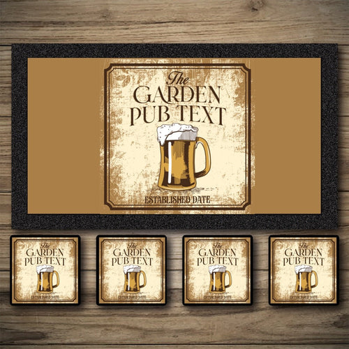 Personalised Bar Mats | Drip Mats | Custom Bar Runners | Garden Pub