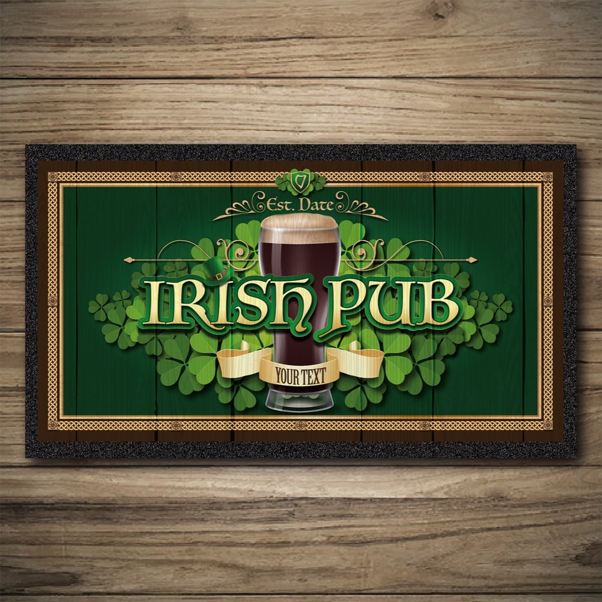 Irish Bar Rug Personalised Bar Mats | Drip Mats | Custom Bar Runners | Irish Pub ...
