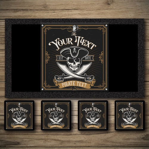 Personalised Bar Mats | Drip Mats | Custom Bar Runners | Jolly Roger