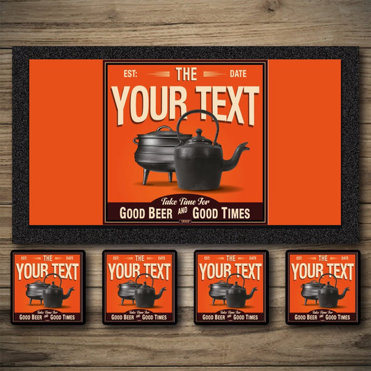 Personalised Bar Mats | Drip Mats | Custom Bar Runners | Pot & Kettle