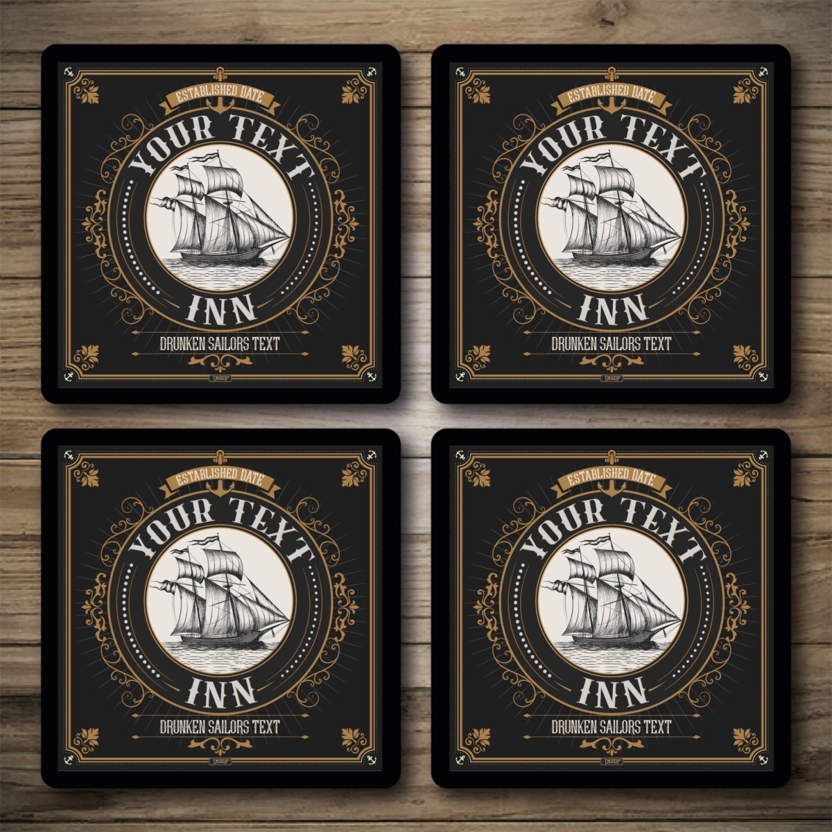 Personalised Bar Mats | Drip Mats | Custom Bar Runners | Ship Inn
