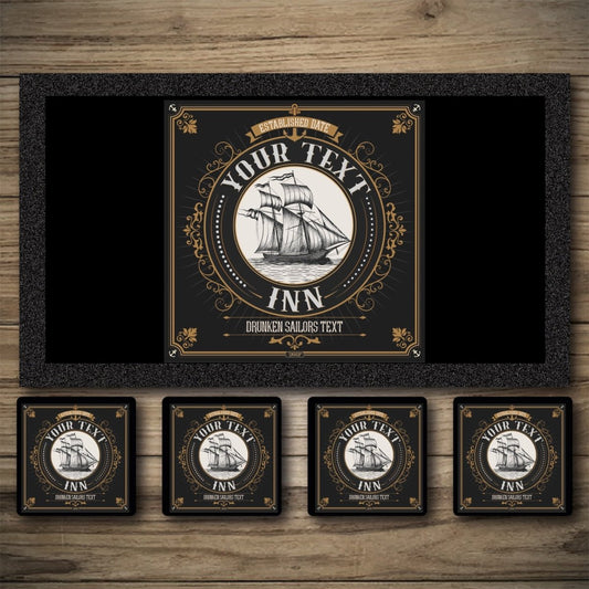 Personalised Bar Mats | Drip Mats | Custom Bar Runners | Ship Inn