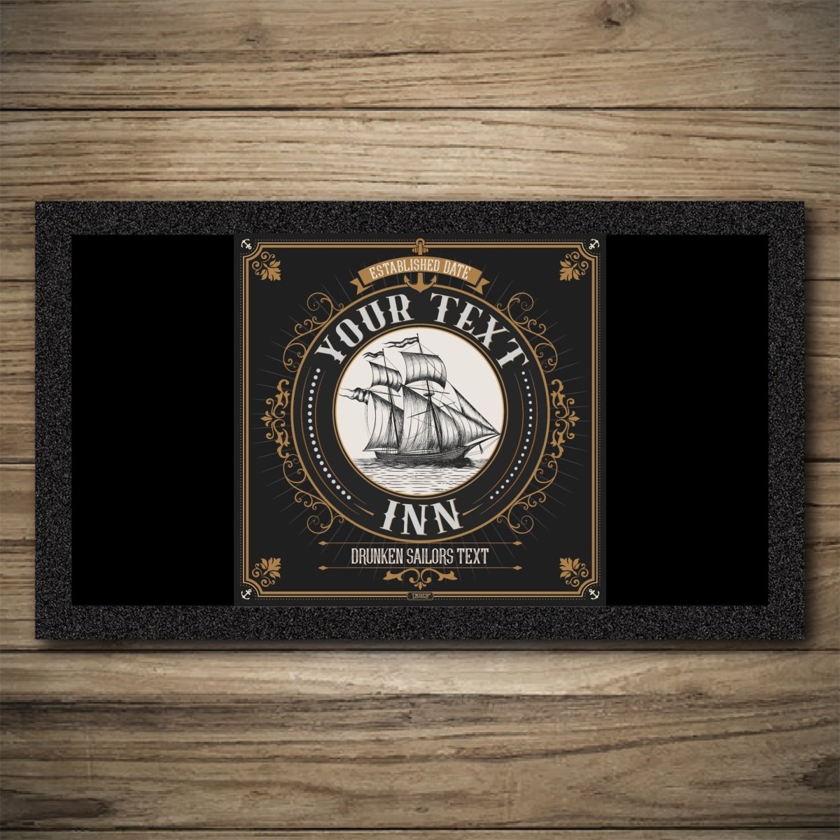 Personalised Bar Mats | Drip Mats | Custom Bar Runners | Ship Inn
