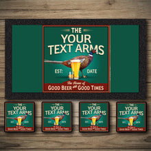 Load image into Gallery viewer, Personalised Bar Mats | Drip Mats | Custom Bar Runners | Pheasant Pluckers Arms
