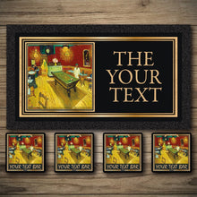 Load image into Gallery viewer, Personalised Bar Mats | Drip Mats | Custom Bar Runners | Vincent Van Gogh Style
