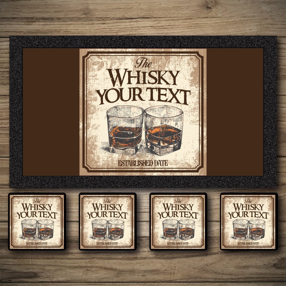 Personalised Bar Mats | Drip Mats | Custom Bar Runners | Whisky Shack