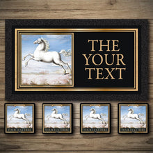 Load image into Gallery viewer, Personalised Bar Mats | Drip Mats | Custom Bar Runners | White Horse
