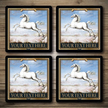Load image into Gallery viewer, Personalised Bar Mats | Drip Mats | Custom Bar Runners | White Horse
