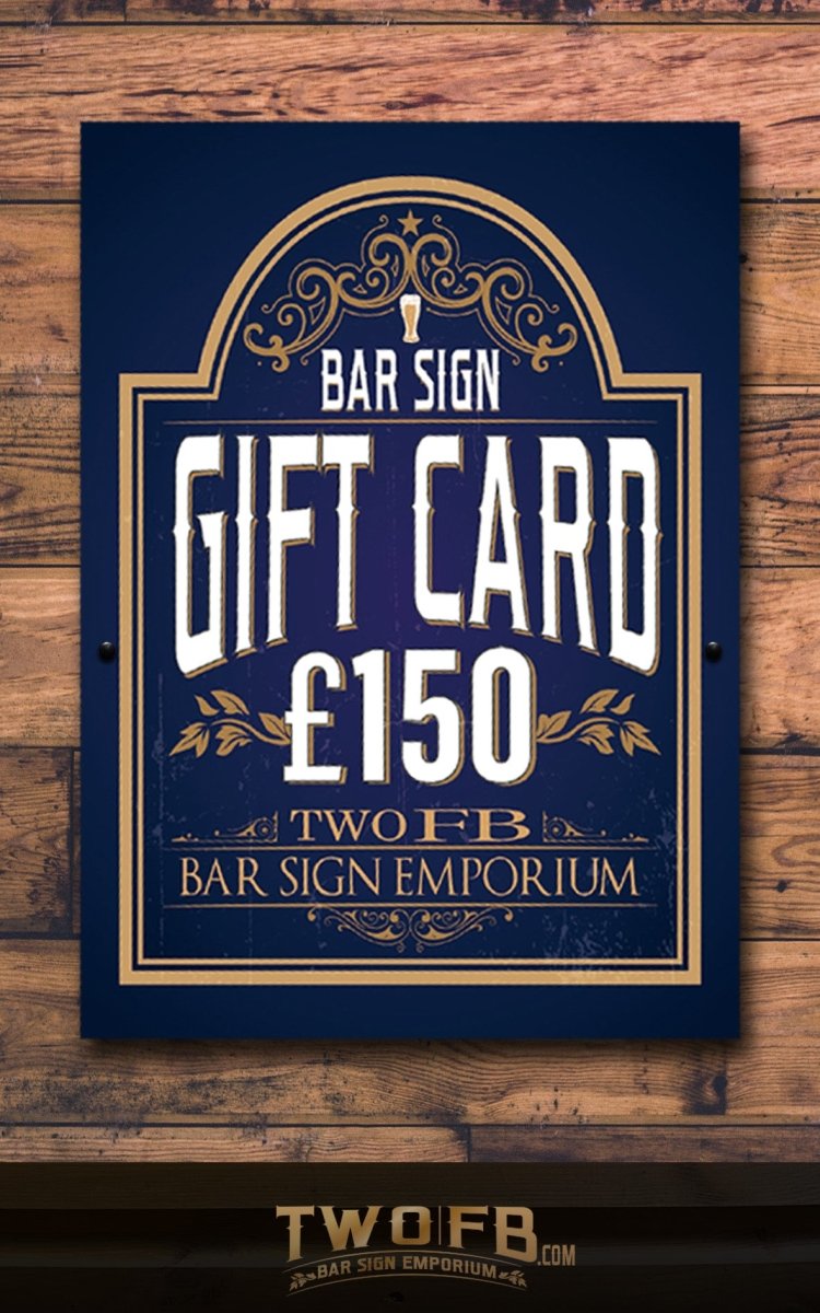 Personalised bar Sign Gift Voucher Custom Signs from Twofb.com signs for bars