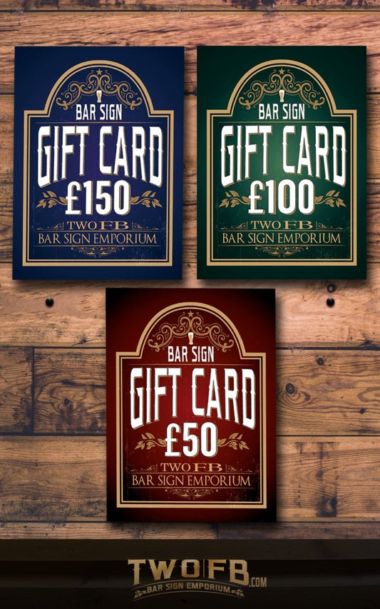 Personalised bar Sign Gift Voucher Custom Signs from Twofb.com signs for bars