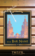 Load image into Gallery viewer, Personalised Photo Sign | Personalised Bar Sign | Gold Border pub sign
