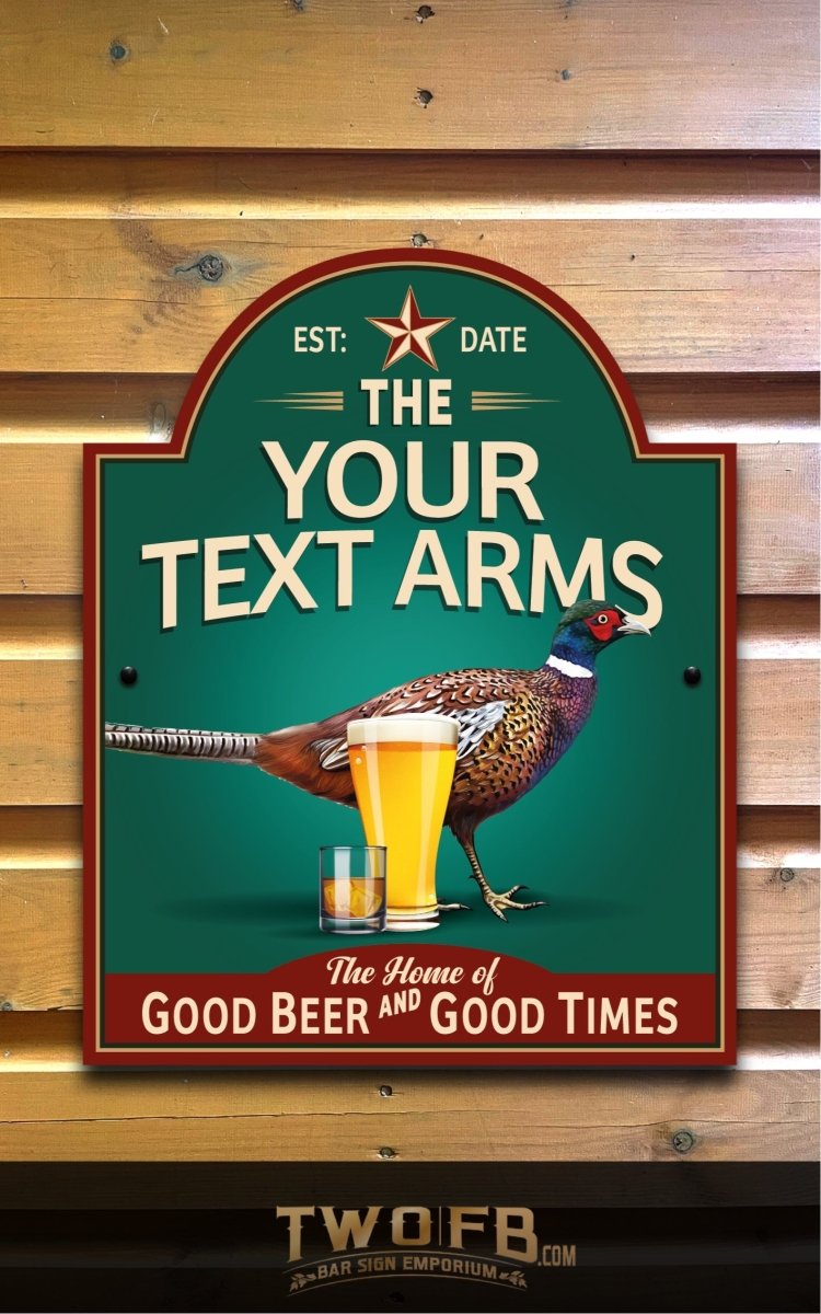 Pheasant Plucker | Personalised Bar Sign | Pub Signs – Two Fat Blokes Ltd