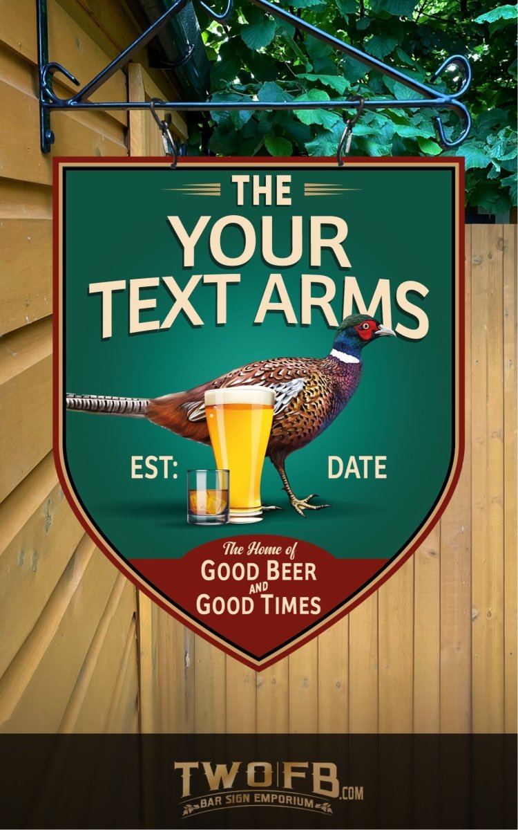 Pheasant Plucker | Bar Sign Custom Signs from Twofb.com Pub sign design
