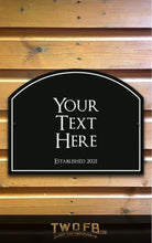 Load image into Gallery viewer, Piano Black Personalised Bar Sign Custom Pub Signs from Twofb.com Pub shed sign
