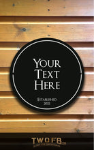 Load image into Gallery viewer, Piano Black Personalised Bar Sign Custom Pub Signs from Twofb.com Pub signs for sale
