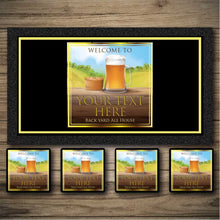 Load image into Gallery viewer, Pie &amp; Pint bar runners, beer mats, personalised bar runners, beer mats, bar coasters
