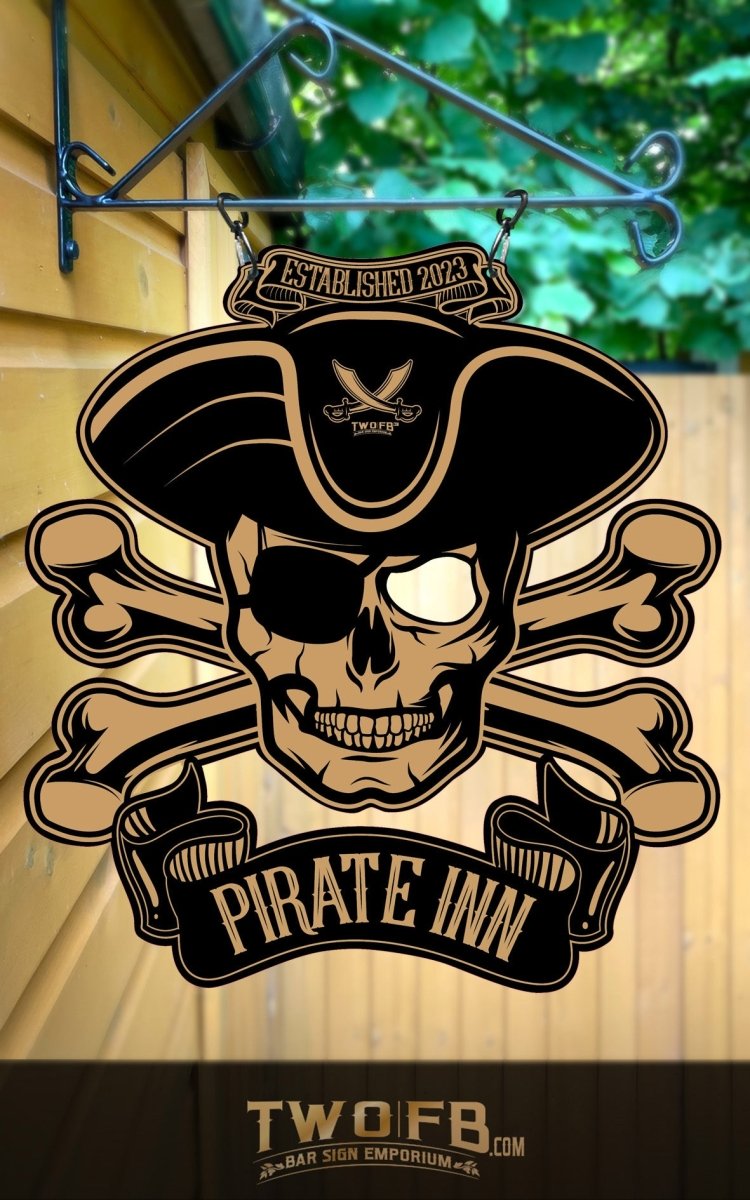 Pirate Bar sign Size guide, Pub signs, Sign printer, Printed signs, Garden signs, Custom Signs.
