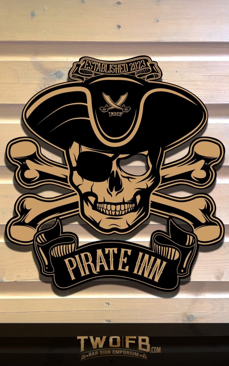Pirate Bar sign Size guide, Pub signs, Sign printer, Printed signs, Garden signs, Custom Signs.