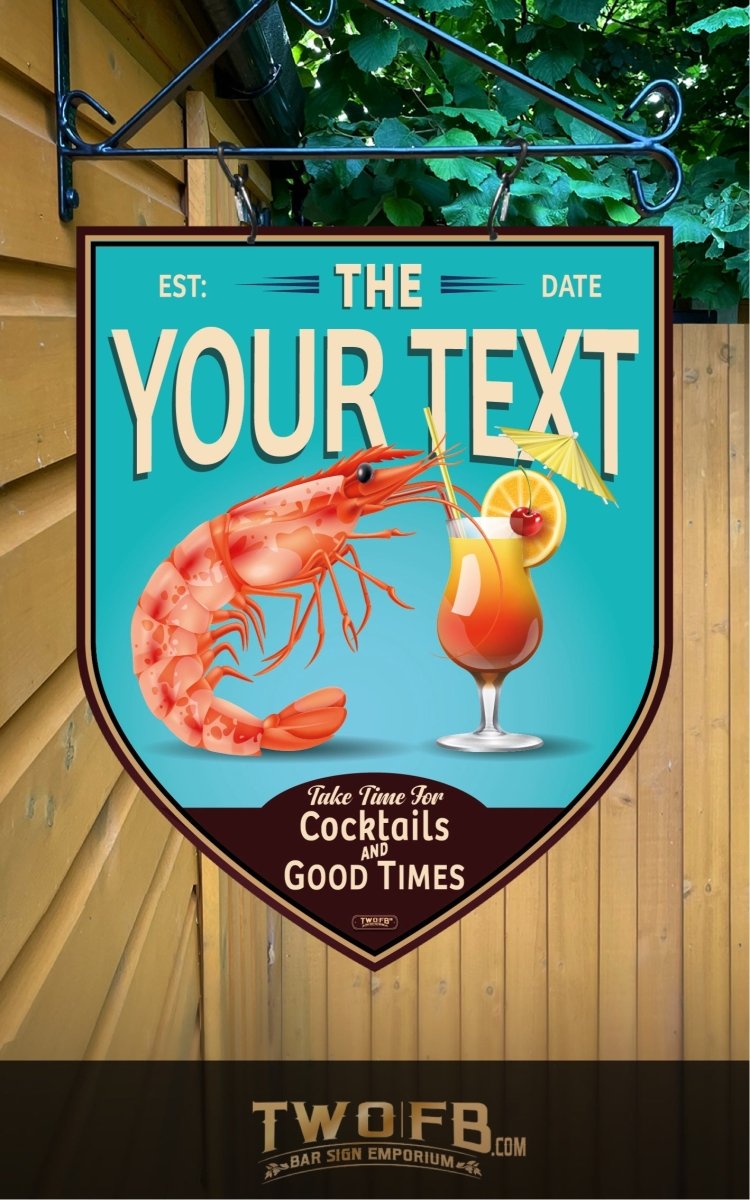 Personalised Prawn Cocktail Bar Signs - Unique Pub Decor – Two Fat ...